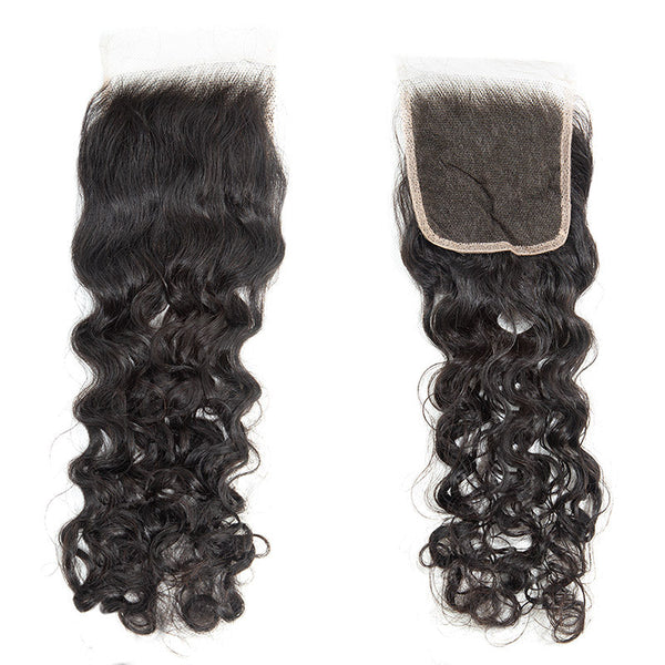 Cabello XBL 4x4 HD con encaje transparente, ondas al agua, parte libre, 100 % cabello humano 