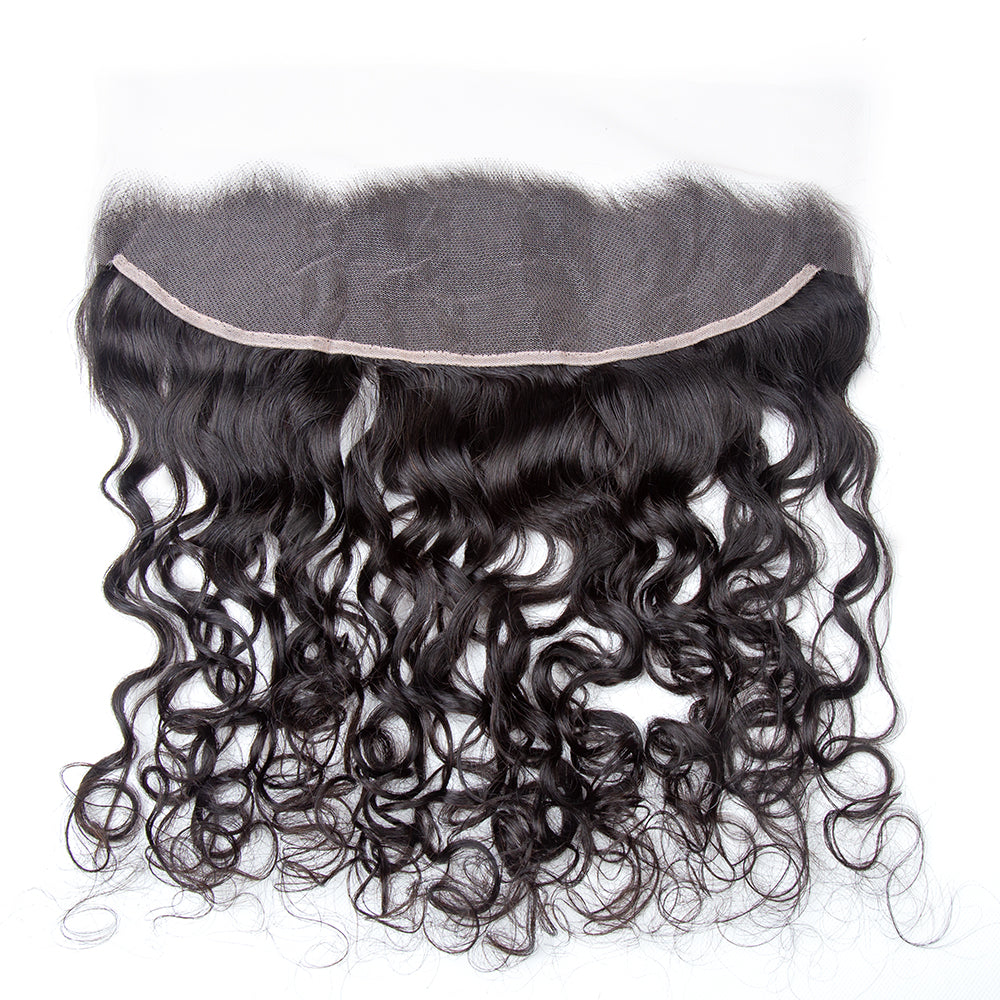 XBL Hair 13x4 Transparent Lace Frontal Water Wave Small Knots Preplucked Hairline