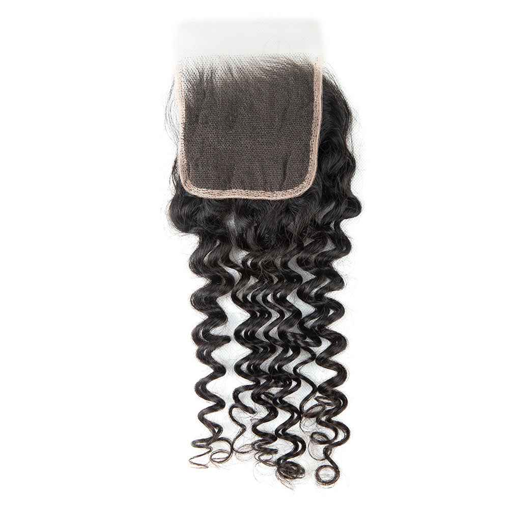 XBL Hair 4x4 HD Lace Cloure Deep Wave Natural Black