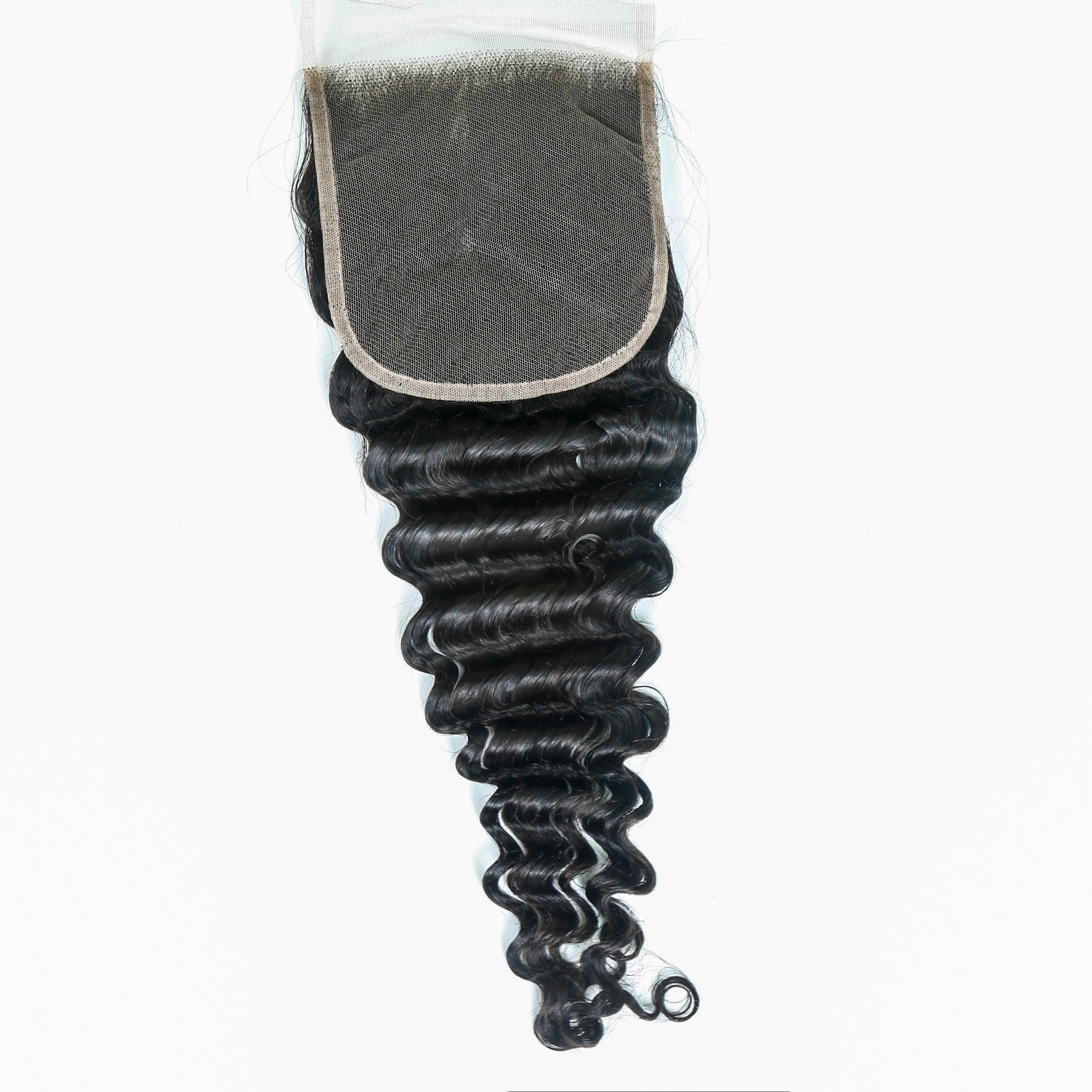 XBL Hair 5x5 Transparent Lace Cloure Deep Wave Natural Black