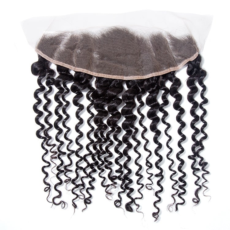 XBL Hair 13x4 Transparent Lace Frontal Deep Wave Small Knots Preplucked Hairline