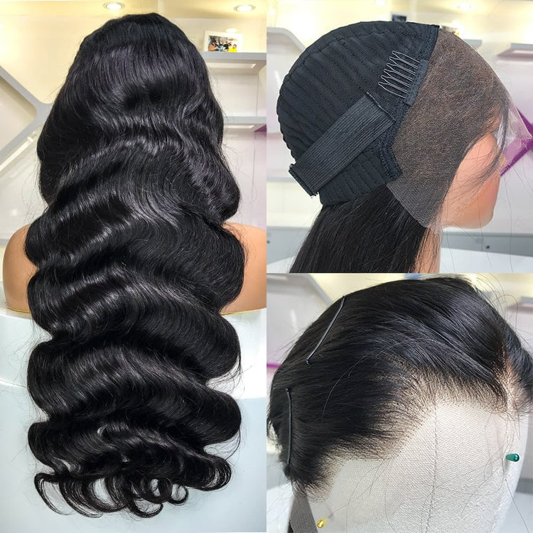 XBL Hair Bleached Knots 13x4 HD Full Frontal Wig Body Wave with Preplucked Hairline