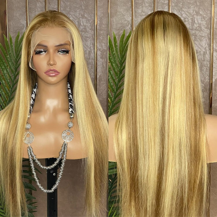 XBL Hair Highlight Honey Blonde Wig/613 13x4 Lace Front Wig Straight Lace Front Wig