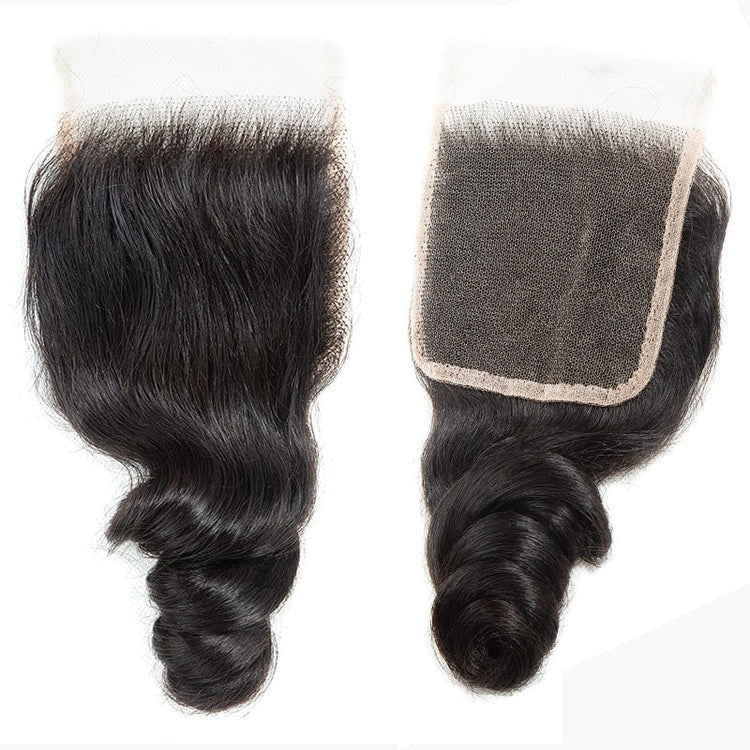 XBL Hair Miss Lovely 4x4 HD Lace Cloure Loose Wave% Human Hair Free Part
