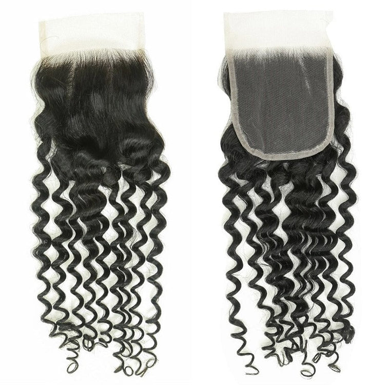 XBL Hair Miss Lovely 4x4 Transparent Lace Cloure Deep Wave Natural Black